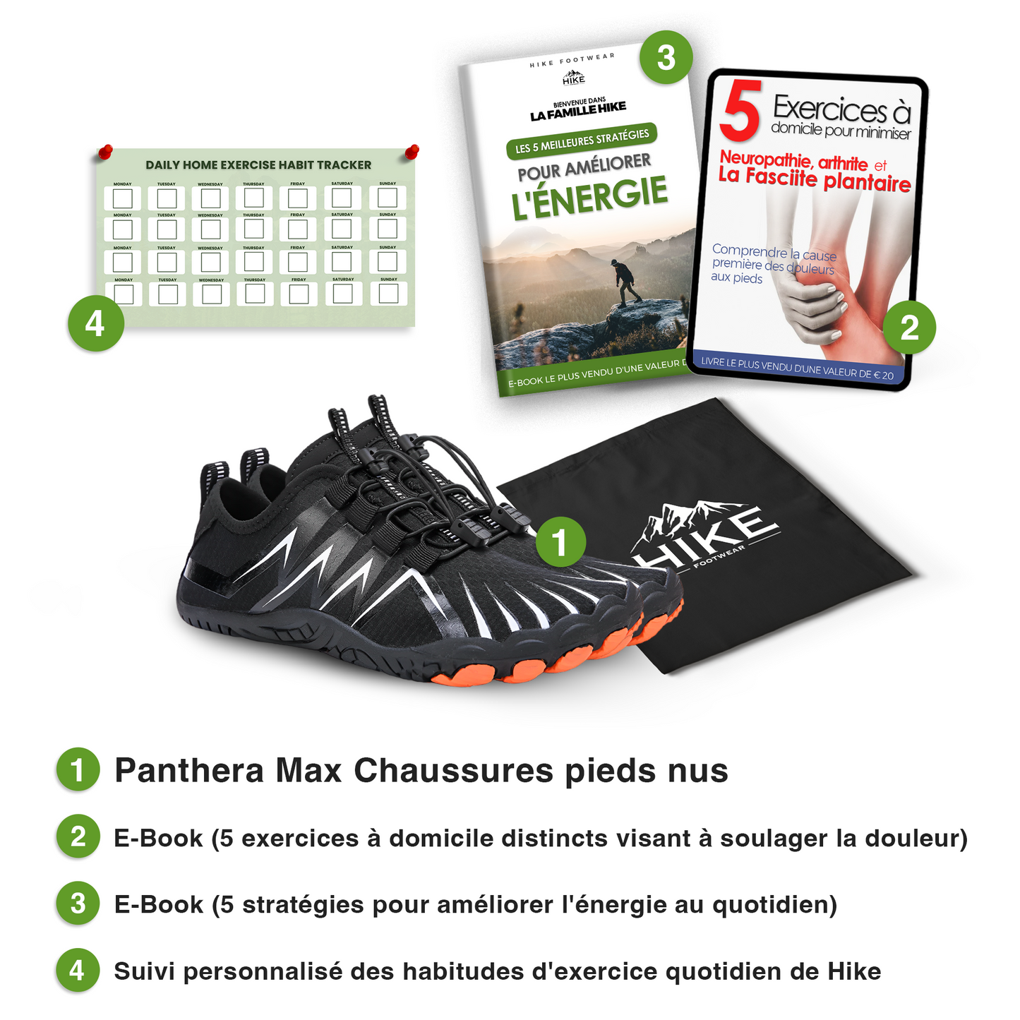 Panthera Max - Chaussures pieds nus universelles pour l'extérieur et antidérapantes