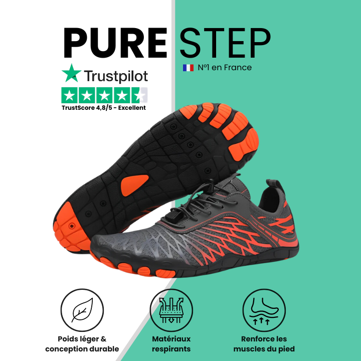 Pure Step | Chaussures pieds nus - Saines et antidérapantes. (UNISEXE)